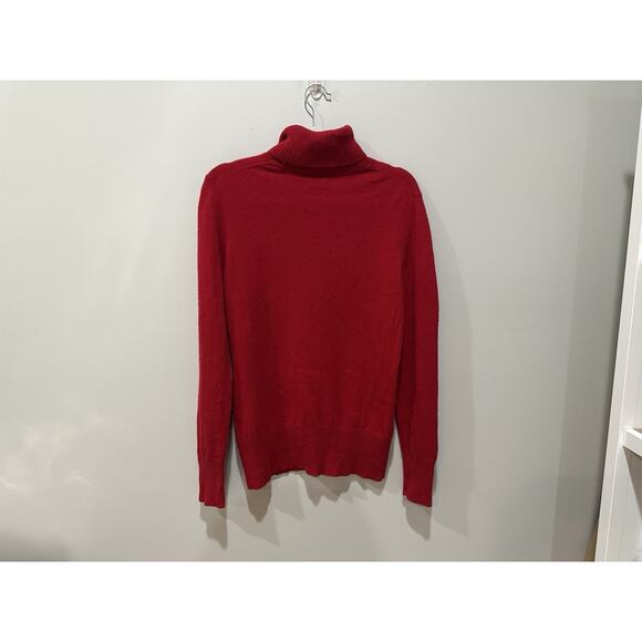 Apt. 9 Women’s Red 100% Cashmere luxury turtleneck Old Money Classic L Cozy - Picture 3 of 5